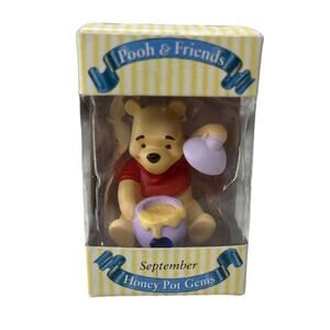 Winnie the Pooh & Friends Honey Pot Gems Birthday Gift SEPTEMBER Saphire New